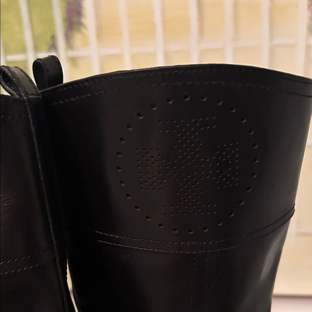 Tory Burch Daniella Leather High Black Riding Boots. 3.75” Heel. Size 10.5 - Picture 9 of 16